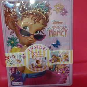 Fancy Nancy Activity Tin Kit with  Activity Book ,Color Pages, markers, poster &